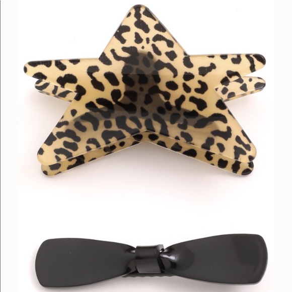 Accessories - Leopard Print Star Hair Clip Set Accessories - Leopard Print Star Hair Clip Set